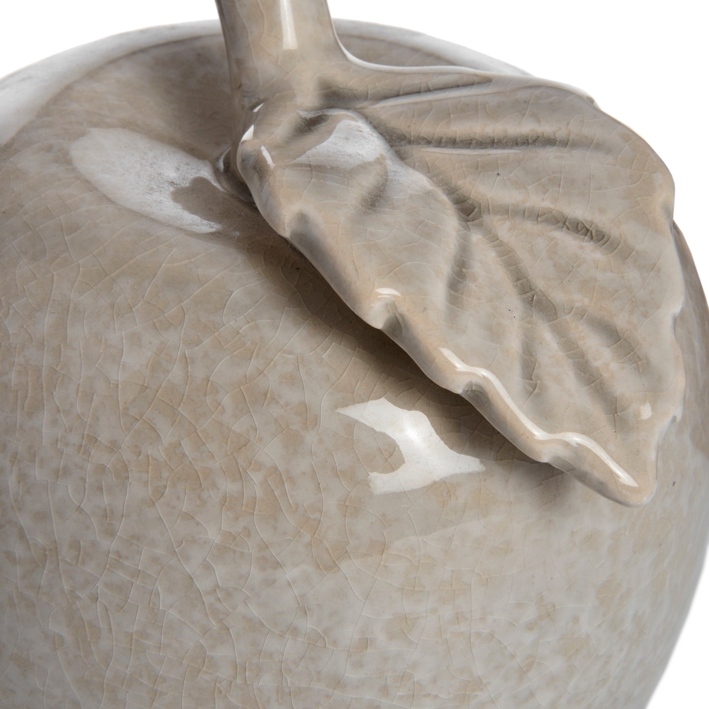 Antique Grey Small Ceramic Apple