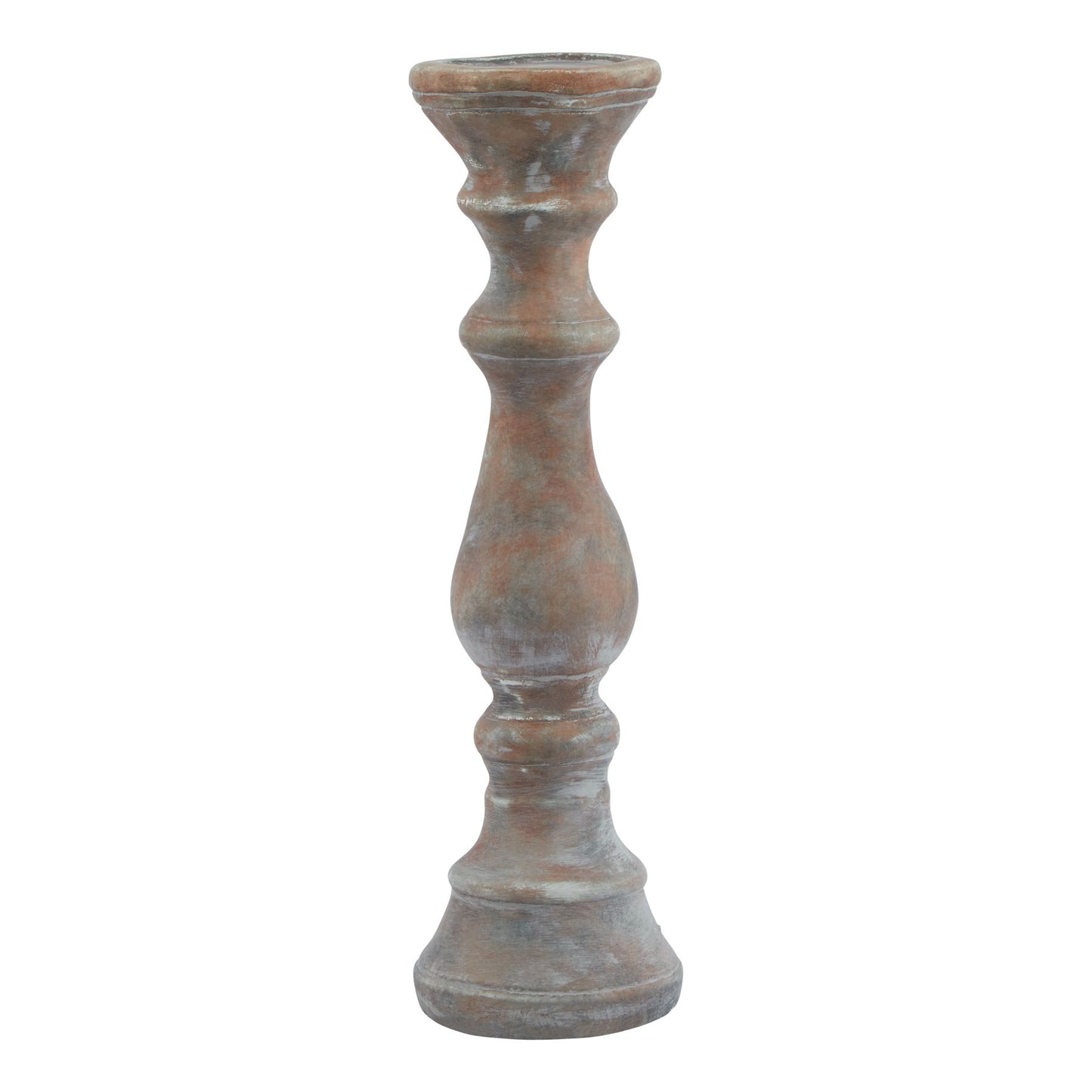 Siena Large Brown  Column Candle Holder